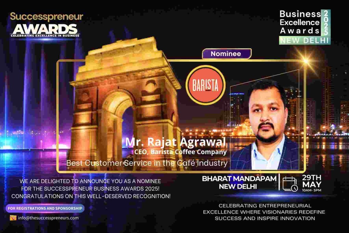 Mr. Rajat Agrawal, CEO of Barista Coffee Company