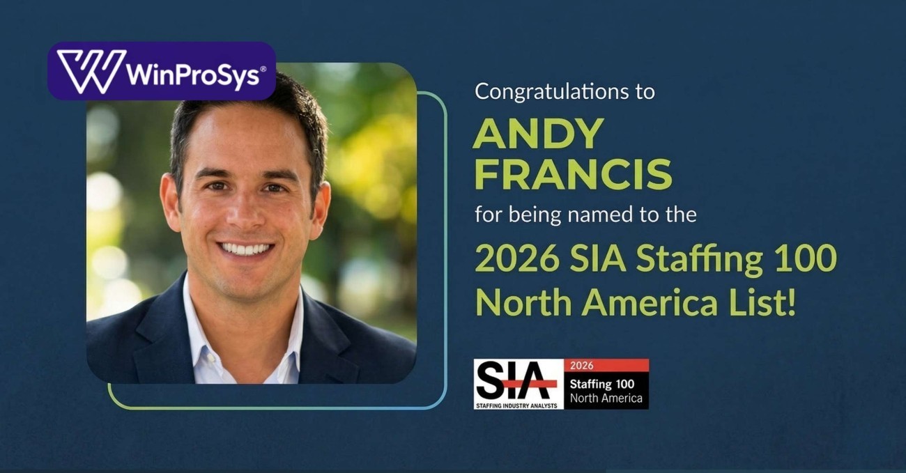   WinProSys CEO Andy Francis Named to SIA Staffing 100 North America List for Fourth Time